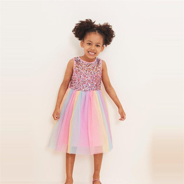 i saw it first Younger Girls Sequin Tulle Party Dress