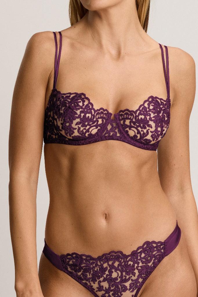 I.D. Sarrieri Balconette Bra in Dark Violet
