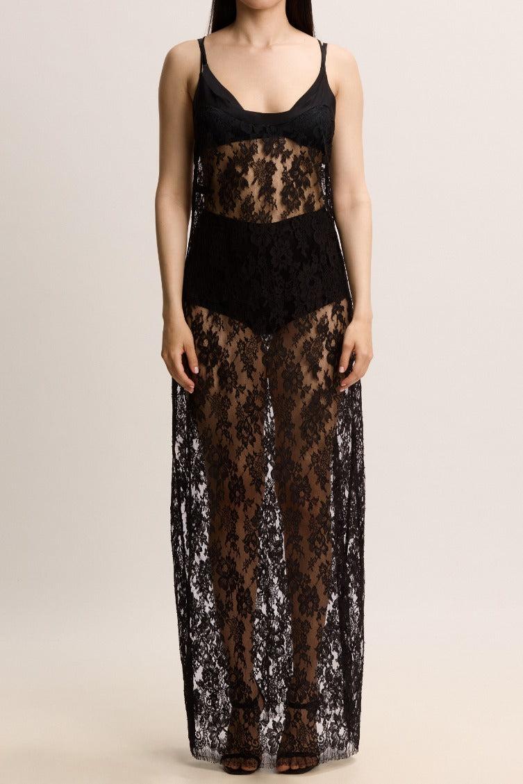 I.D. Sarrieri Long Dress in Black