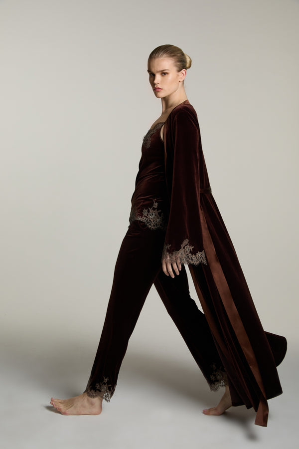 I.D. Sarrieri Long Pants In Brown/Mink