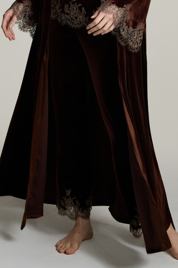 I.D. Sarrieri Long Pants in Brown/Mink