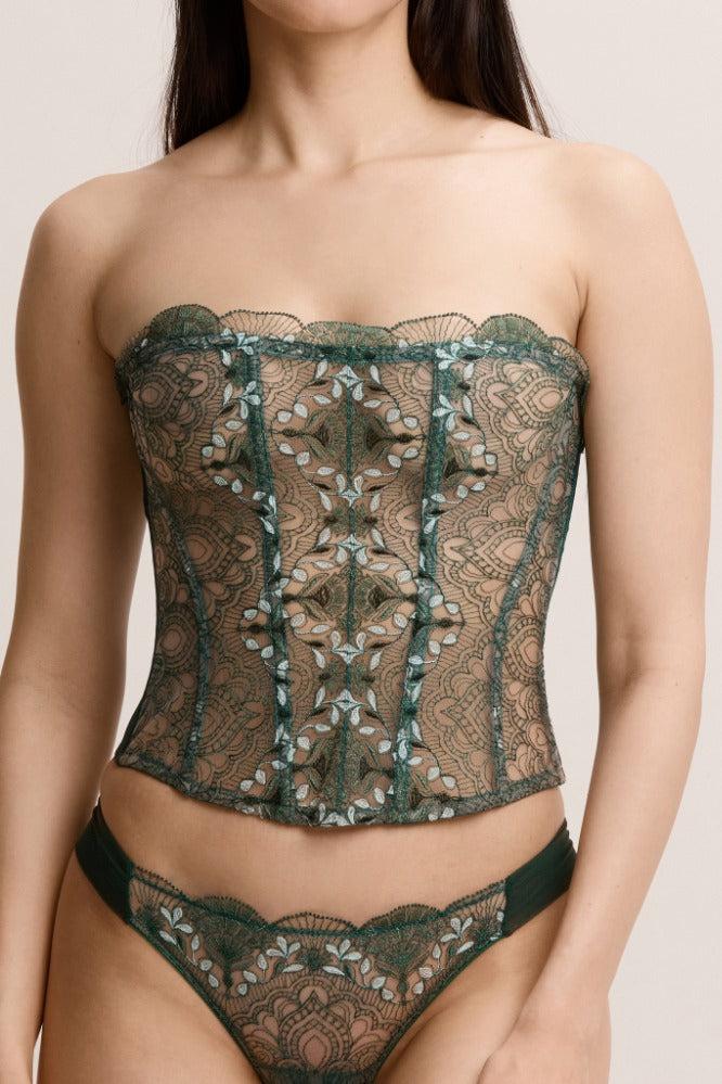 I.D. Sarrieri Strapless Bustier in Green