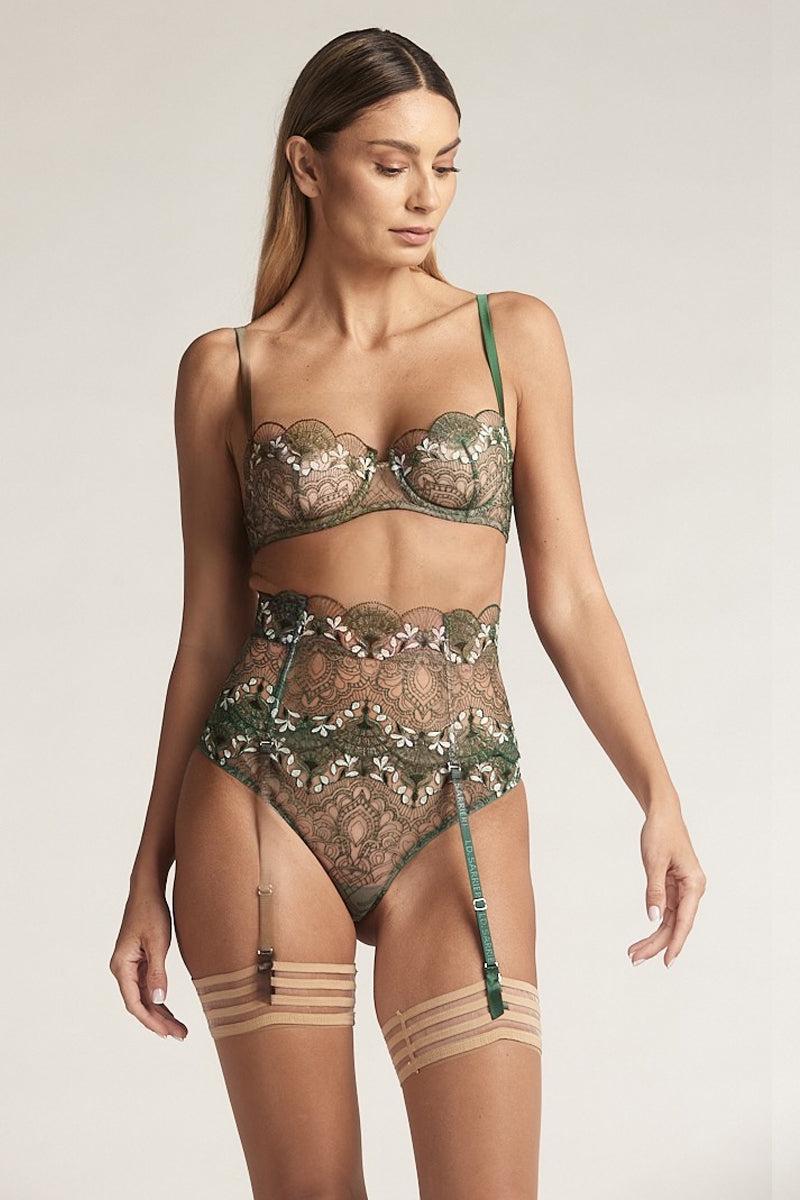 I.D. Sarrieri Suspender Belt in Green