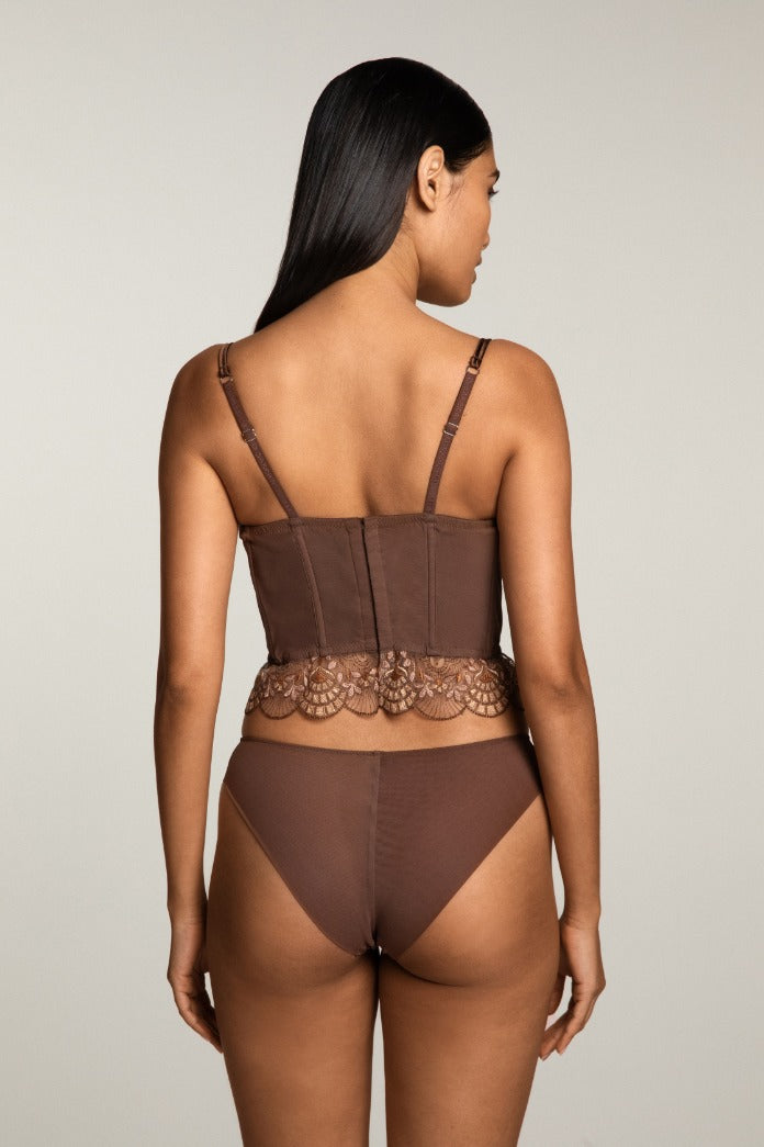 I.D. Sarrieri Underwired Bustier In Mocha Mousse