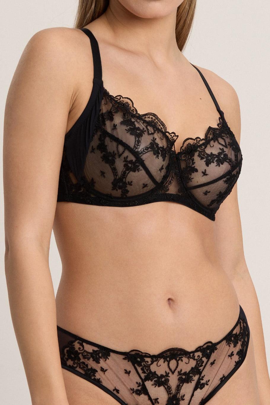 I.D. Sarrieri Underwired Full Cup Bra in Black