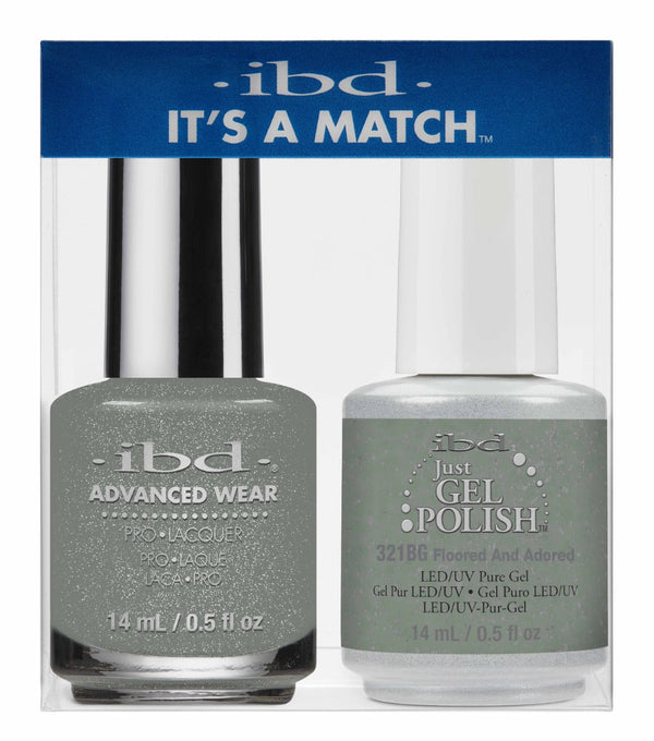 ibd beauty JUST GEL POLISH FLOORED AND ADORED 0.5 FL OZ / IBD ADVANCED WEAR FLOORED AND ADORED 0.5 FL OZ
