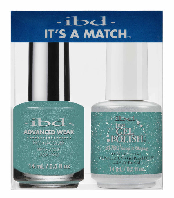 ibd beauty JUST GEL POLISH KEEP IT GLASSY 0.5 FL OZ / IBD ADVANCED WEAR KEEP IT GLASSY 0.5 FL OZ