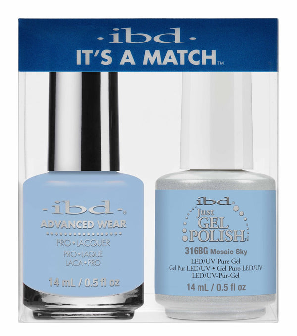 ibd beauty JUST GEL POLISH MOSAIC SKY 0.5 FL OZ / IBD ADVANCED WEAR MOSAIC SKY 0.5 FL OZ