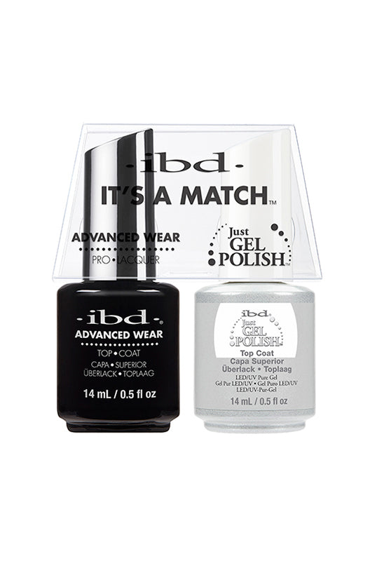 ibd beauty Just Gel Polish No Cleanse Top Coat It's A Match Duo Pack
