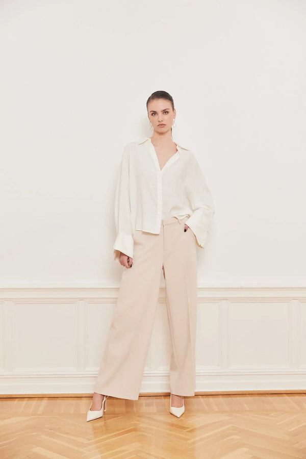 Iben IBEN ATARI LINEN SHIRT - White