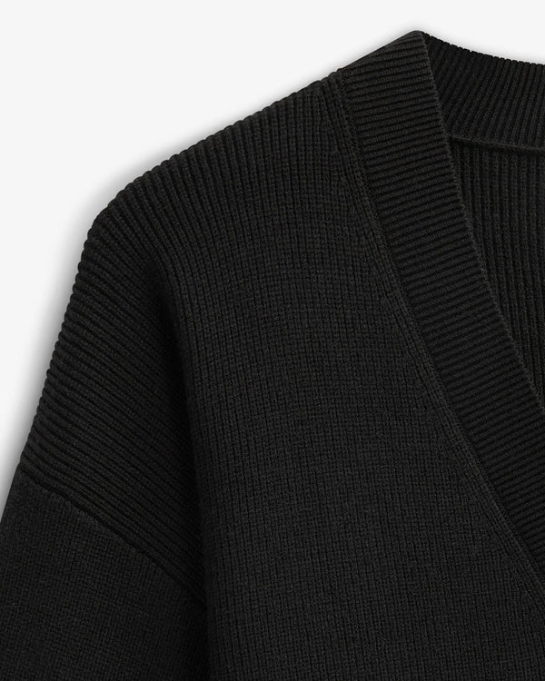 Iben IBEN ATARI RIB CARDIGAN - Black