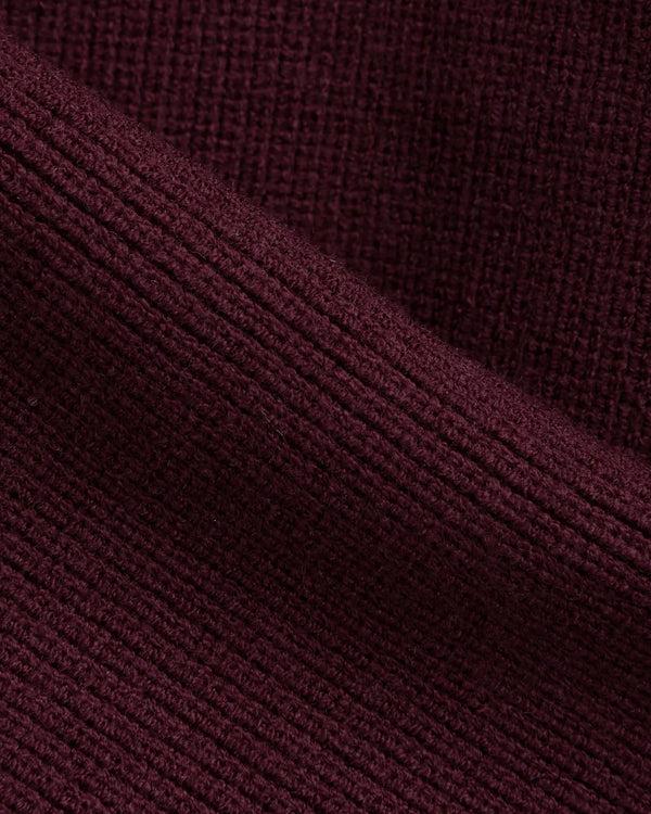 Iben IBEN ATARI RIB CARDIGAN - Burgundy