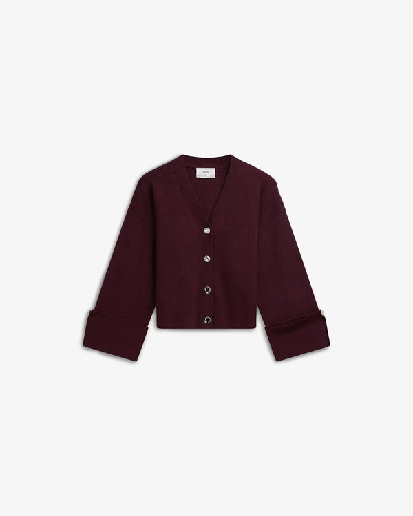 iben IBEN ATARI RIB CARDIGAN - Burgundy
