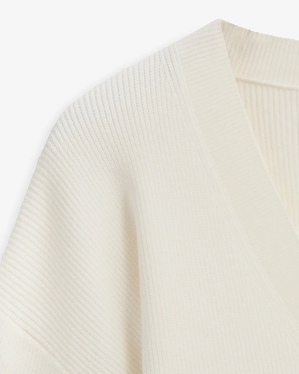 Iben IBEN ATARI RIB CARDIGAN - Offwhite