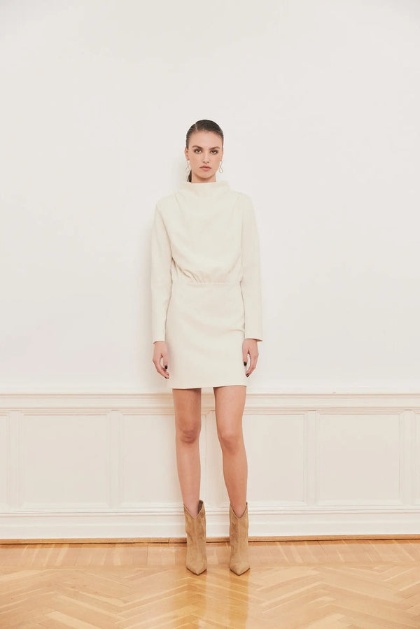 Iben IBEN BEVERLY SHORT DRESS - Cream