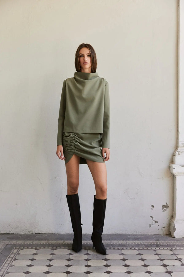 Iben IBEN BEVERLY TOP - Olive Green