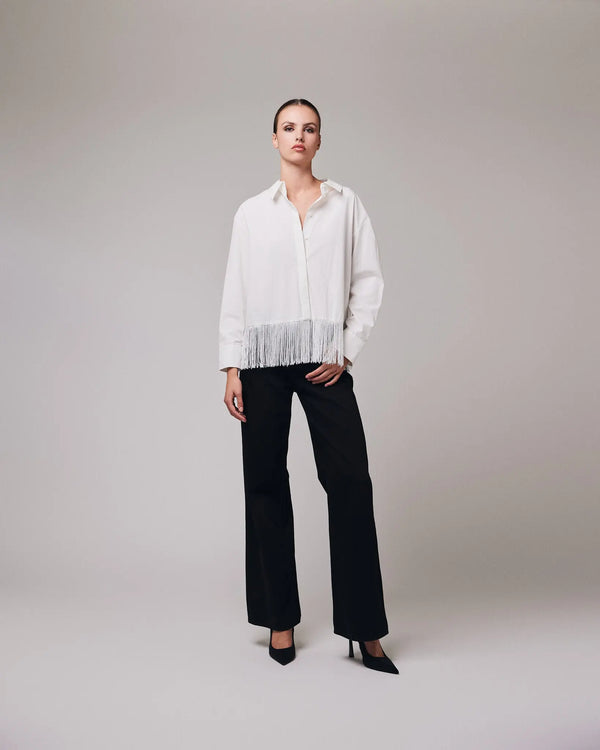 Iben IBEN FRINGE SHIRT - White