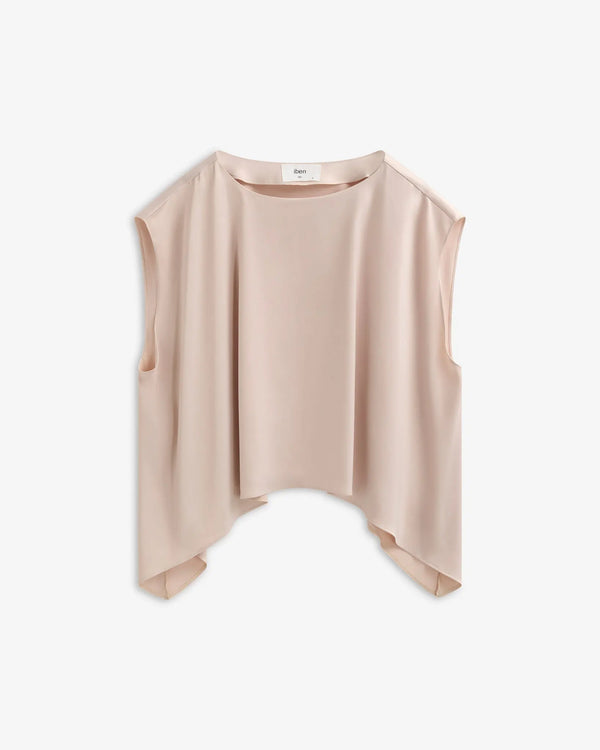 iben IBEN POISE SATIN CAPE TOP - Cream