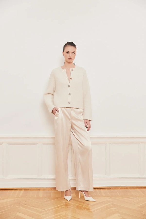 Iben IBEN REIGN SATIN TAILORED EXTRA WIDE - Cream