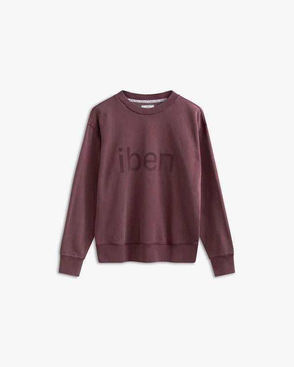 iben IBEN ROCKY SWEATER - Washed Burgundy