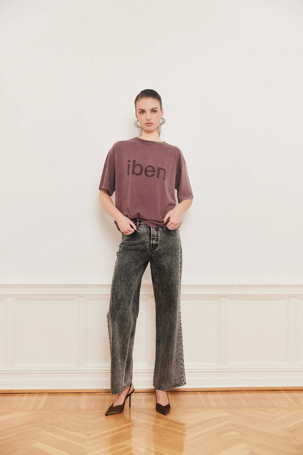 Iben IBEN ROCKY TEE - Washed Burgundy