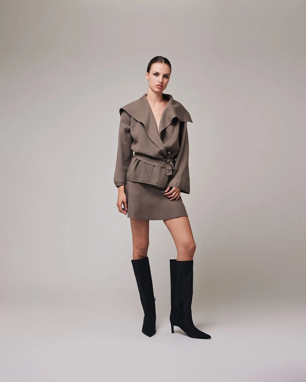 Iben IBEN SERGE CARDIGAN - Taupe