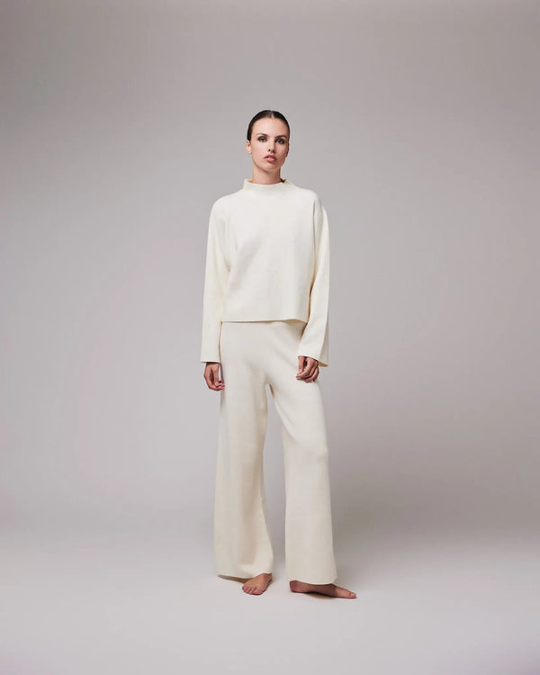 iben IBEN SERGE PANTS - Offwhite