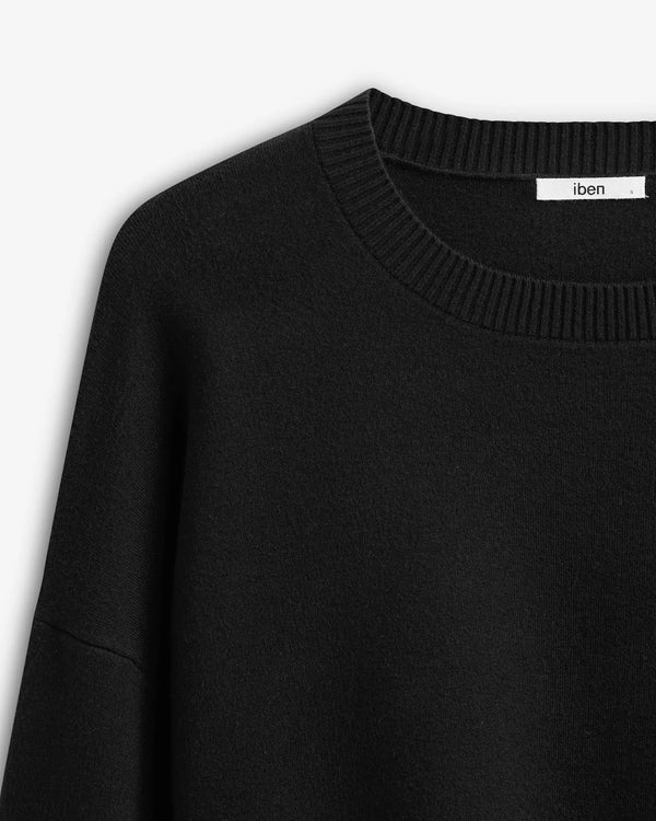 Iben IBEN SERGE ROUNDNECK SWEATER - Black