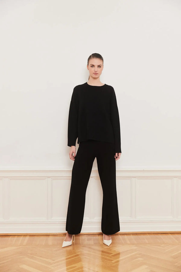 Iben IBEN SERGE ROUNDNECK SWEATER - Black