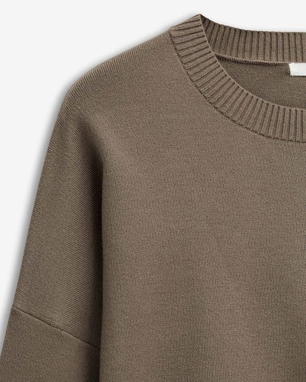 Iben IBEN SERGE ROUNDNECK SWEATER - Taupe