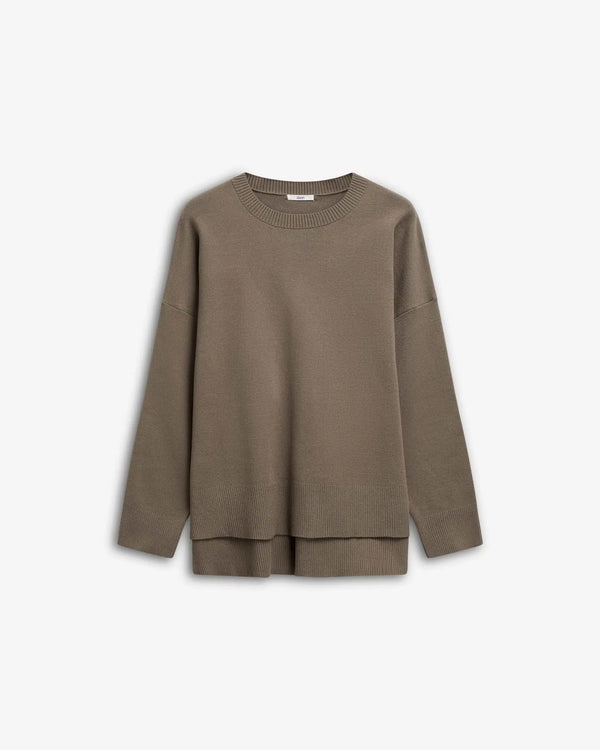iben IBEN SERGE ROUNDNECK SWEATER - Taupe