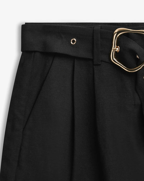 Iben IBEN ZEPHYR LINEN SHORTS - Black