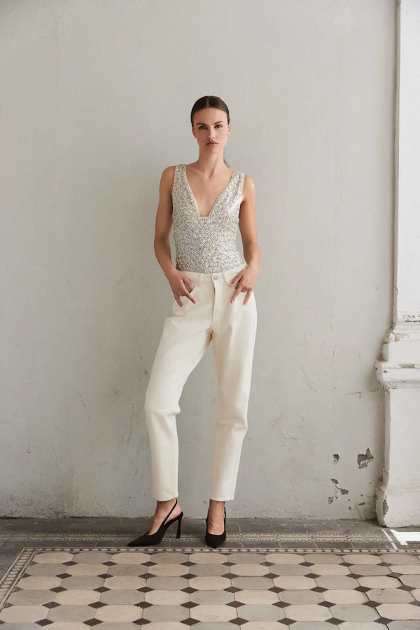 Iben Terrence Tomboy Jean - Ecru