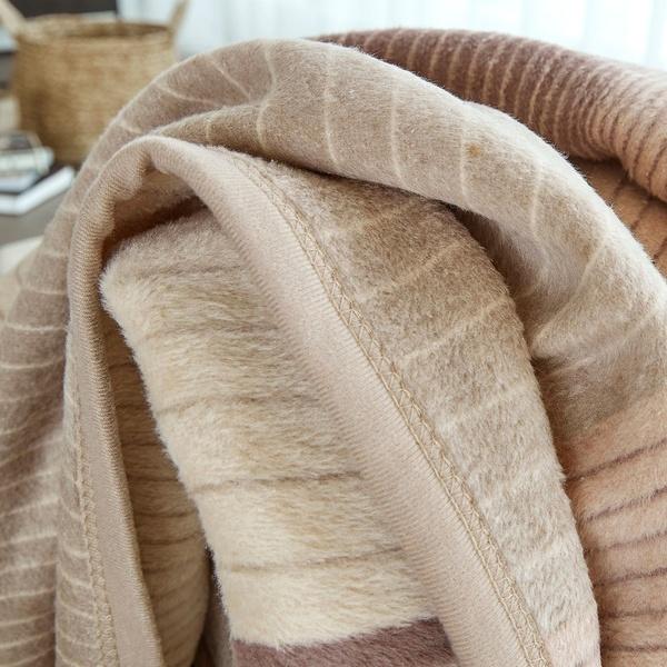 Ibena Contemporary Color Block Design Throw Blanket In Three Colors