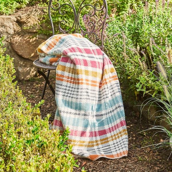 ibena Cotton Blend Lightweight Colorful Summer Throw Size Blanket