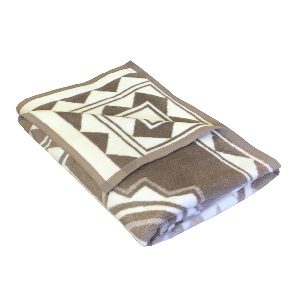 Ibena Cotton Blend Quilting Star Pattern Throw SIze Blanket