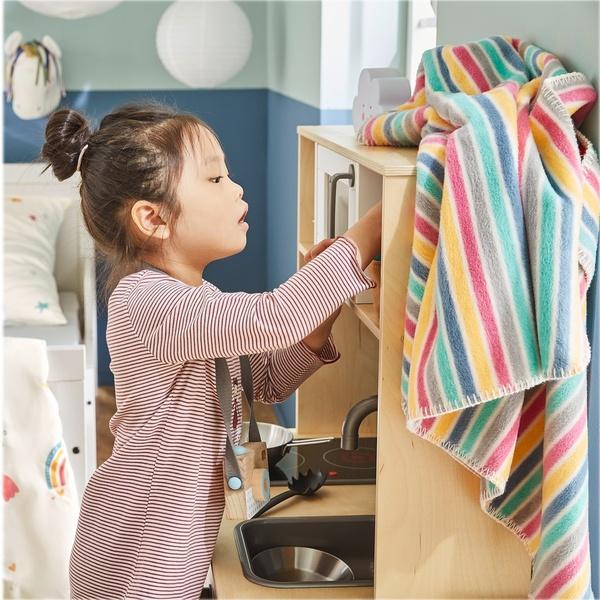 Ibena Cute Gender Neutral Candy Rainbow Striped Baby Blanket By LBENA