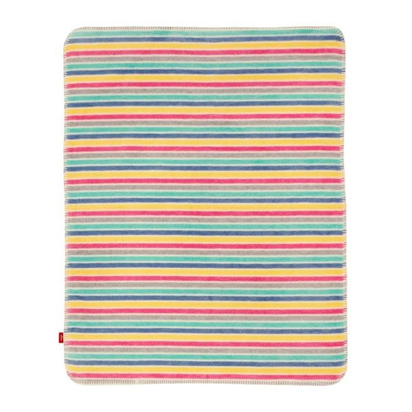 Ibena Cute Gender Neutral Candy Rainbow Striped Baby Blanket By LBENA