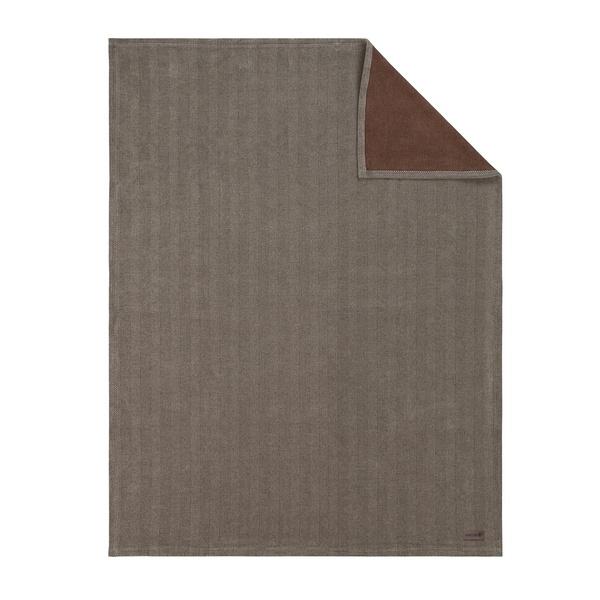 Ibena Deluxe Classic Herringbone Woven Cotton Blend Throw Blanket