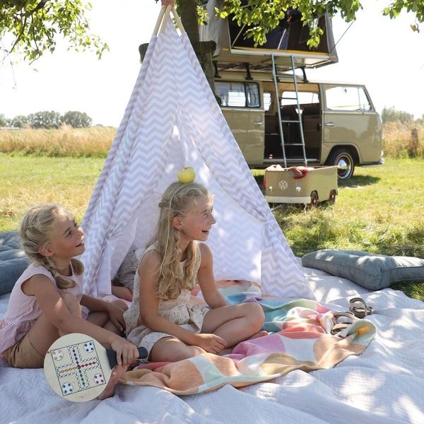 Ibena Happy And Colorful Pure Organic Cotton Candy Throw Blanket