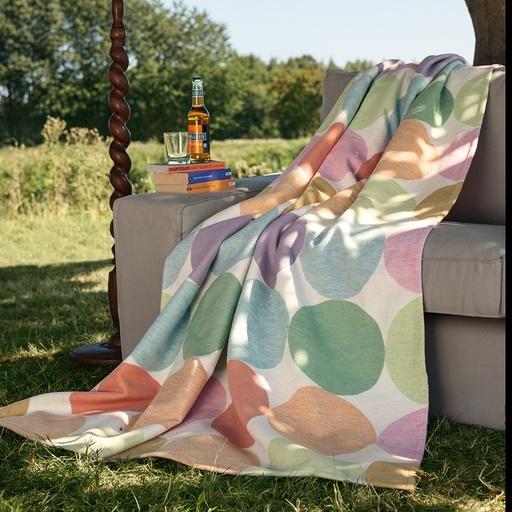 ibena Happy and Colorful Pure Organic Cotton Candy Throw Blanket