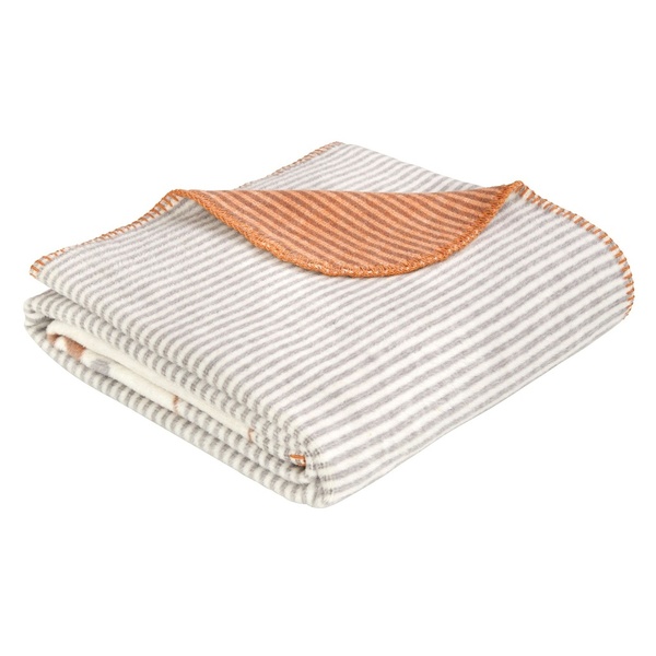 Ibena Happy Colorful Fall Forest Striped Midi Cotton Blend Blanket
