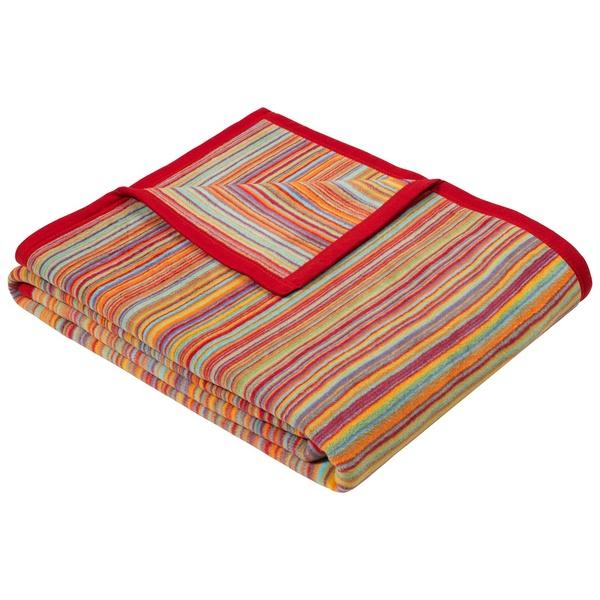 Ibena Happy Colorful Stripes Midi Sized Cotton Blend Blanket
