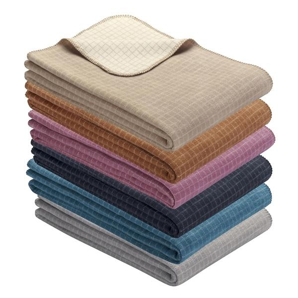 Ibena IBENA - The 'Manhattan' Blanket - Organic Cotton Pin Stripe