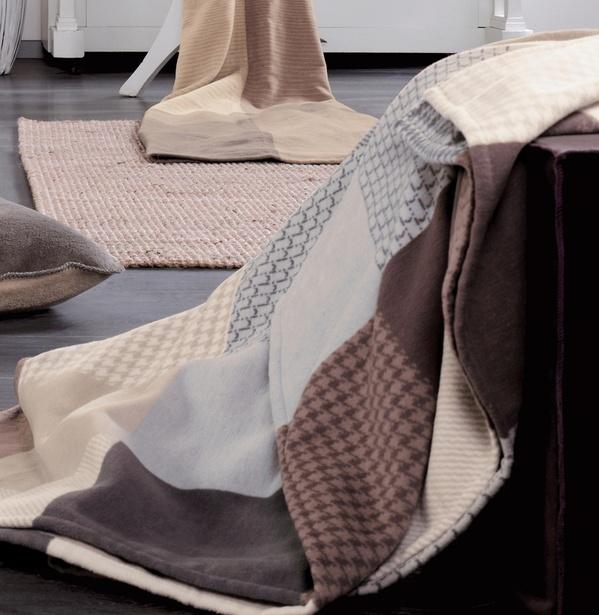 Ibena IBENA - The 'Pittsburgh' - Organic Cotton Neutral Patchworld Blanket