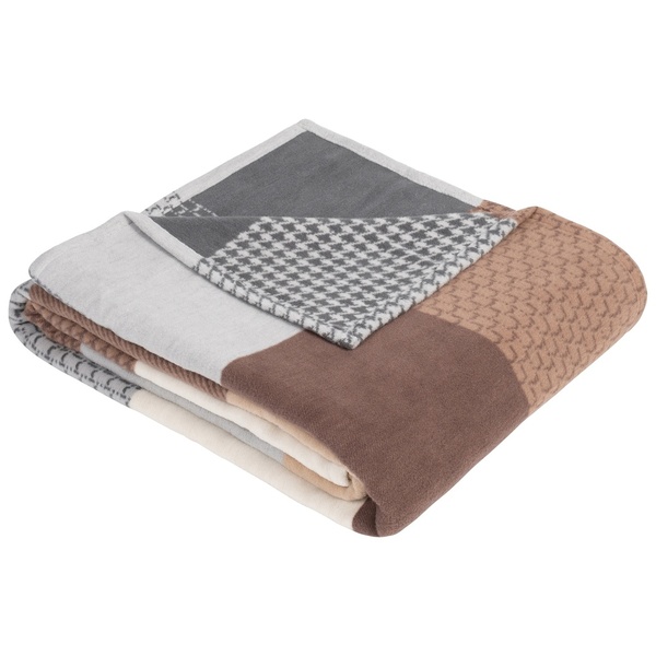 Ibena IBENA - The 'Pittsburgh' - Organic Cotton Neutral Patchworld Blanket