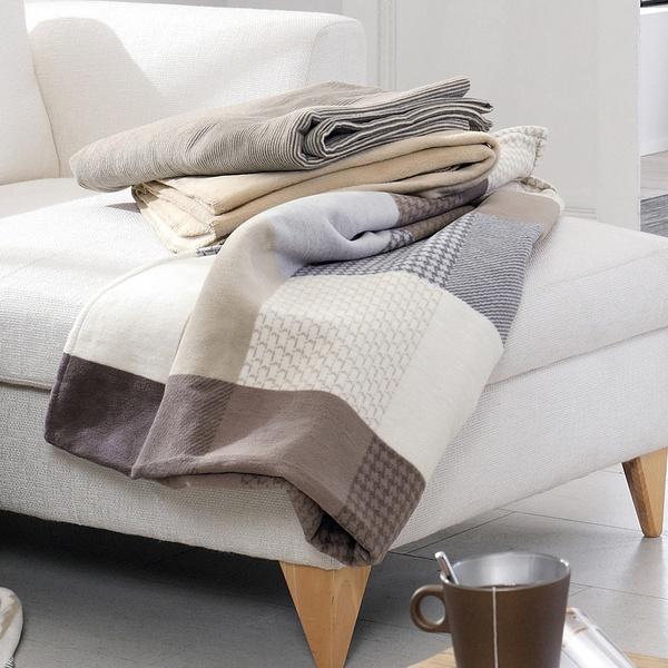 Ibena IBENA - The 'Pittsburgh' - Organic Cotton Neutral Patchworld Blanket