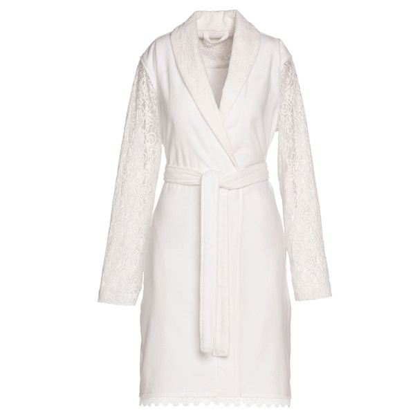 ibena VOSSEN ‘Alina’ Women’s White Lace Bathrobe
