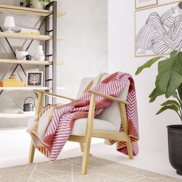 Ibena Multicolor Geometric Contemporary Cotton Blend Throw Blanket