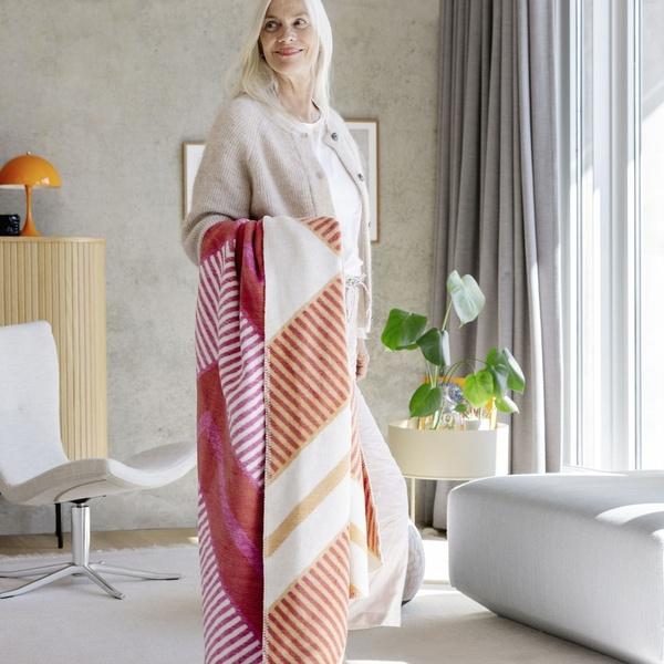 Ibena Multicolor Geometric Contemporary Cotton Blend Throw Blanket